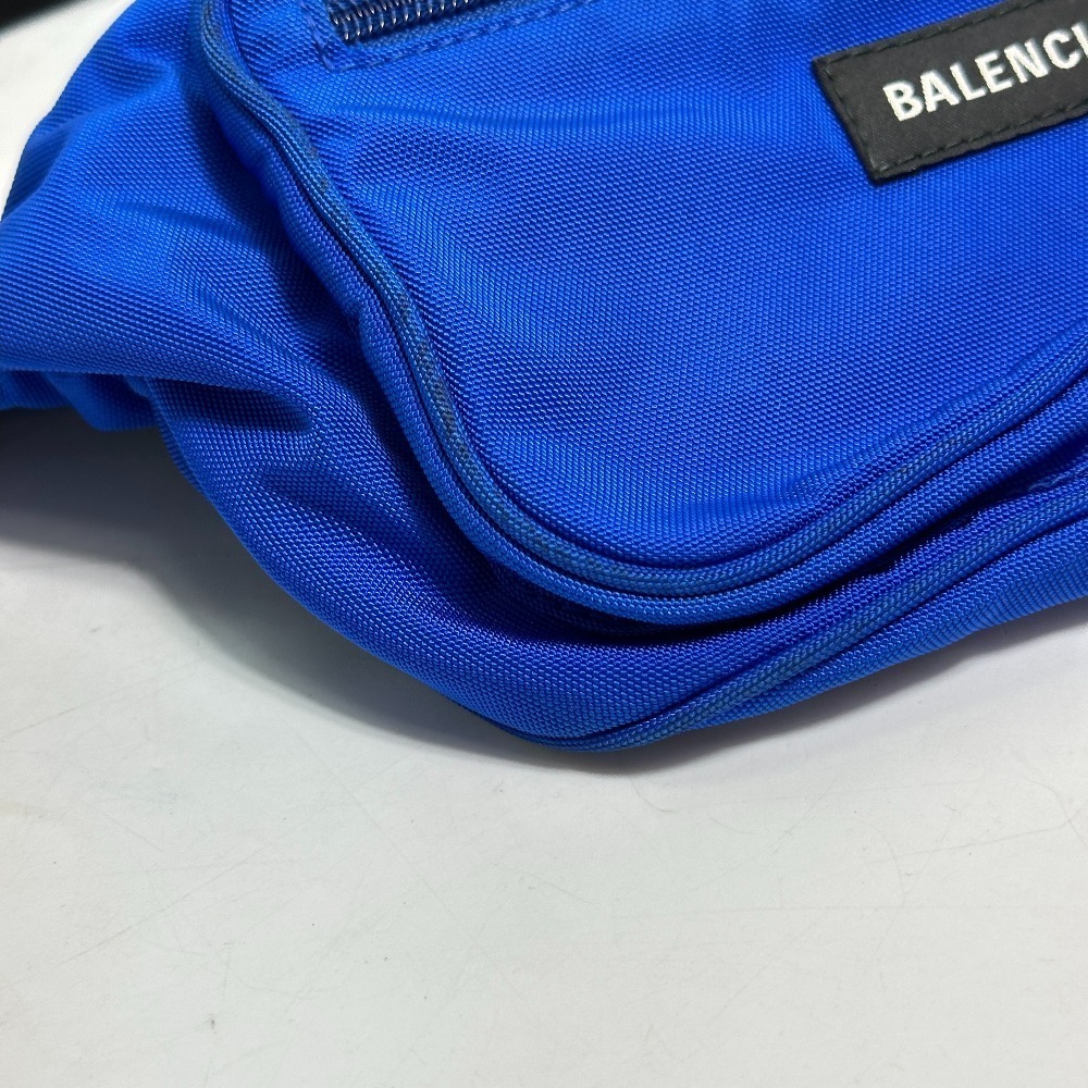 BALENCIAGA Logo Explorer Waist Bag Shoulder Belt Body Belt Crossbody Nylon Blue - Picture 4 of 9